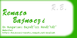 renato bajnoczi business card